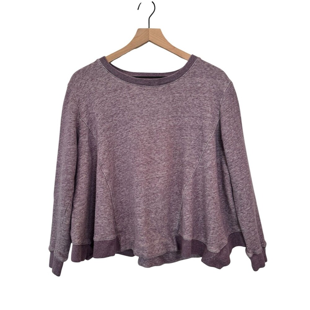 Carbon2Cobalt Oversized 100% Cotton Heather Plum Sweatshirt - Size Small